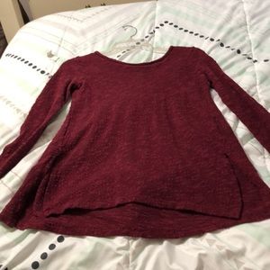 Maroon long sleeve shirt
